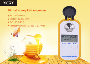 Portable Propylene Glycol Refractometer , Digital Honey Refractometer 0-90% Brix