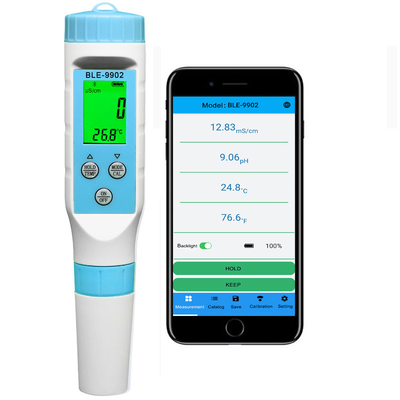 3 IN 1 Smart Bluetooth PH Meter EC TEMP Tester BLE-9902 Mobile App Control