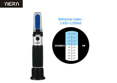 1.435-1.520Nd Optical Refractometer For Oil Testing , Hand Held Brix Refractometer