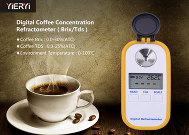 0-30% Brix Pocket Digital Refractometer TDS 10-100 Degrees Ambient Temperature