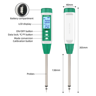 3-in-1 Soil EC & Moisture Tester | Smart Agriculture & Gardening Tool for Healthier Plants