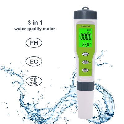 3 - in - 1 Water Quality Tester - pH/EC/Temp Meter with ATC for Home, Aquarium & Lab