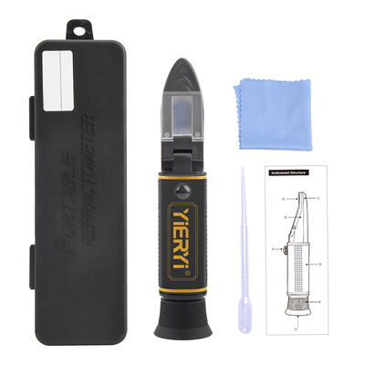 Yieryi Dual-Scale Brix 0-32% & SG 1.000-1.120 Refractometer with ATC and High-Quality Optical Glass Prism for Beer Brewing and Winemaking