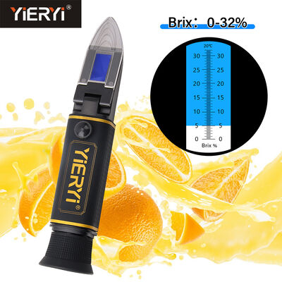 Accurate Brix Tester Portable Digital Refractometer for Measuring Sugar Levels in Food Beverage and Agricultural Products
