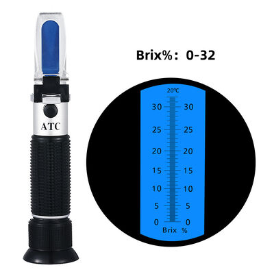 Portable Hand Held Brix Refractometer with 0-50% Brix Range and Automatic Temperature Compensation