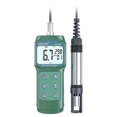 High Precision AE6609 Portable 3.5m Probe Dissolved Oxygen Meter with ATC for Aquaculture & Wastewater
