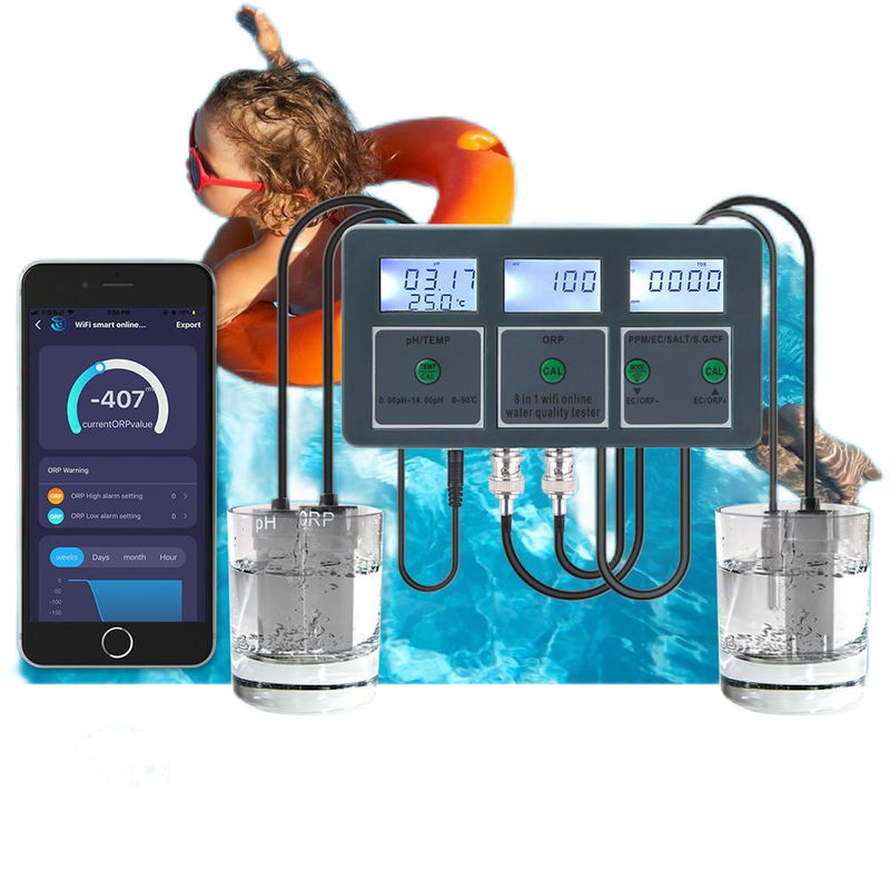 Water Testing Kit Computer System Professional Water Testing Kit 8-in-1 Comprehensive Analysis Smart APP ...