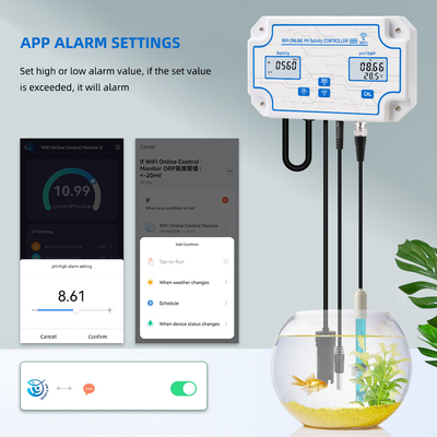 WiFi Data Logger Temp PH Salinity Meter Online Controller Seawater SaltWater Tester