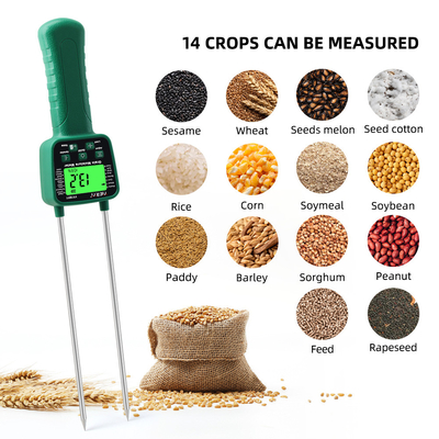 Grain Handheld Moisture Meter Voice Announcemet For Rice Sorghum Feed