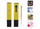 Yellow Handy Digital PH Meter With Temperature Compensation , Hydroponic Ph Tester