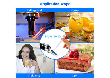 Handheld ATC Portable Refractometer For Food Sodium Chloride 170*15*15mm