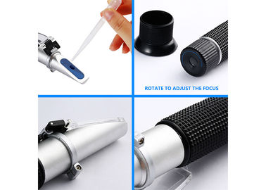 Handheld ATC Portable Refractometer For Food Sodium Chloride 170*15*15mm