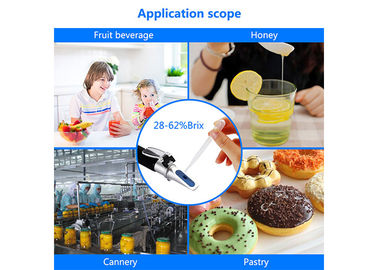 Sugar ATC Cutting Fluid Refractometer Durable With 28~62% Brix Range