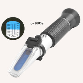 Aluminum ATC Handheld Salinity Refractometer Brix To Specific Gravity