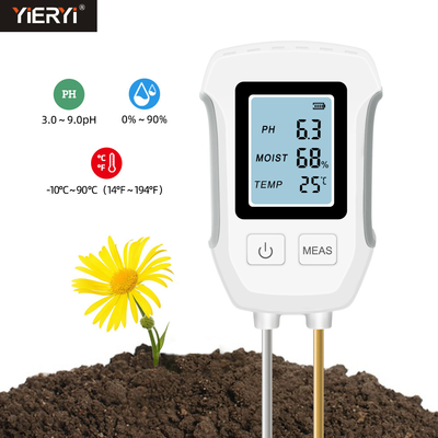 Digital PH Soil Meter 3 In 1 Garden Soil Acidity Temperature Moisture Tester