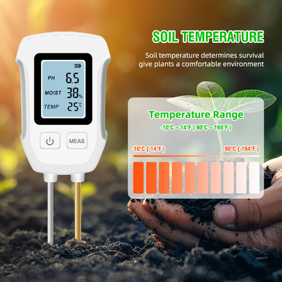 Digital PH Soil Meter 3 In 1 Garden Soil Acidity Temperature Moisture Tester