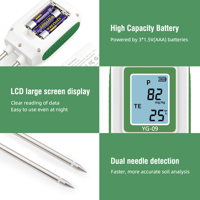 Plastic YIERYI YG-09 Soil Fertility Meter / Npk Soil Tester Lightweight