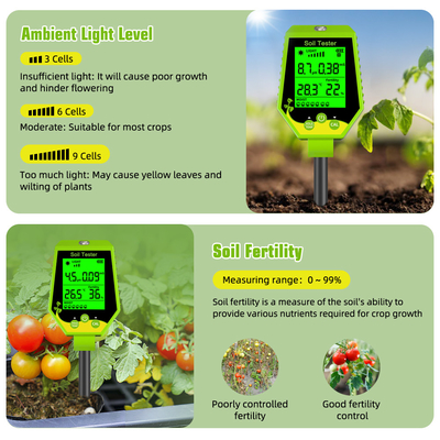 YIERYI Multi Functional 6 In 1 Digital Moisture Meter For Plants