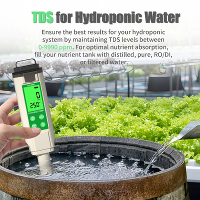 YiERYi YG-9908 4 In 1 Water Quality Tester PH / TDS / EC / Temperature Multifunctional Testing Pen With High Accuracy Portable Design