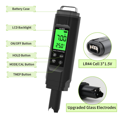 YIERYI YG-9909 Digital 5 In 1 Water Quality Tester High Precision PH Tester For Farm Garden