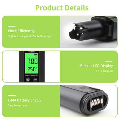YIERYI YG-9909 Digital 5 In 1 Water Quality Tester High Precision PH Tester For Farm Garden
