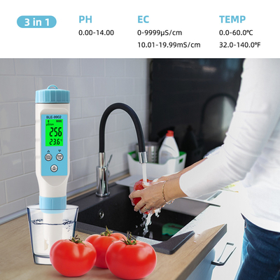 Yieryi BLE-9902 Bluetooth pH Meter – Multi-Function EC & Temperature Tester for Pools, Aquariums, and Hydroponic Water Quality