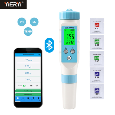 Yieryi BLE-9902 3-In-1 Bluetooth PH EC Meter Comprehensive Water Testing For Pools Hydroponics Aquariums
