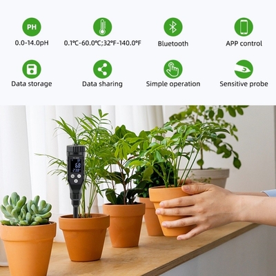 Professional Soil pH & Temperature Meter with Real-Time APP Sync
