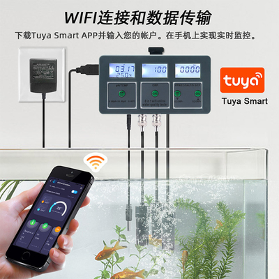 8-in-1 Smart WiFi Water Quality Tester Remote Monitoring  Ideal for Aquariums, Pools, Labs, and Drinking Water