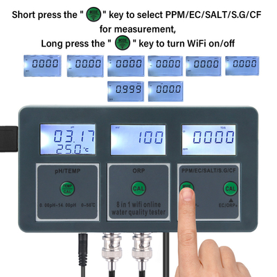 Professional Water Testing Kit 8-in-1 Comprehensive Analysis Smart APP Control High-Accuracy Sensors