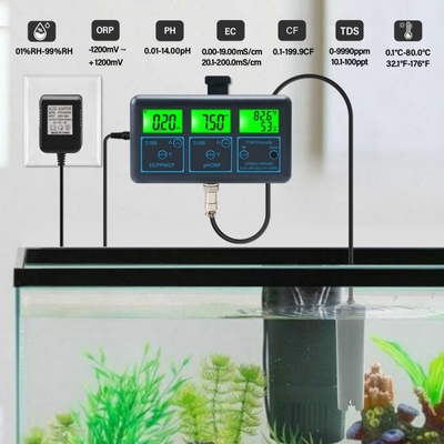 7-in-1 Smart Water Quality Monitor – pH/EC/ORP/PPM/CF/TDS/Temperature for Aquarium, Hydroponics & Pool