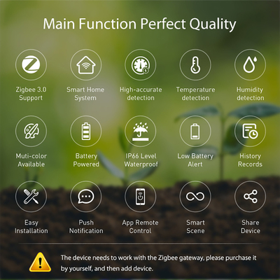 Smart ZigBee Soil Sensor – Wireless Soil Moisture & Temperature Detector for Smart Home & Garden Automation
