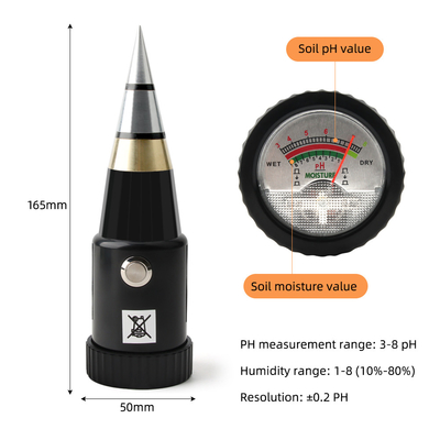  Soil pH & Moisture Meter – No Battery Required, Instant Readings for Gardening & Farming
