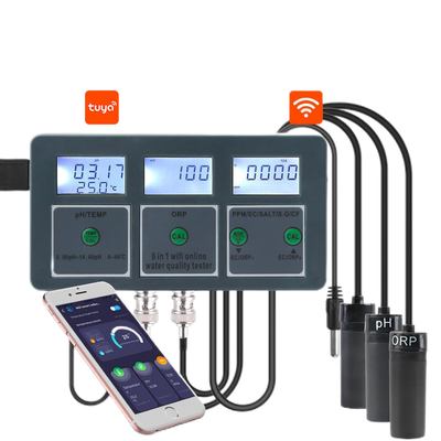 8-in-1 Smart WiFi Water Quality Tester Remote Monitoring  Ideal for Aquariums, Pools, Labs, and Drinking Water