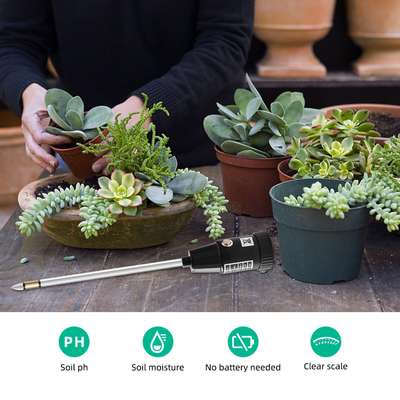 2-in-1 Soil pH & Moisture Tester - Accurate Readings for Gardening & Farming
