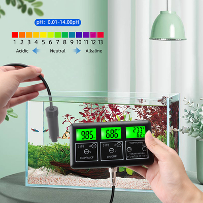 Multi Parameter RS485 Water Testing Device pH EC TDS ORP Temp RH Meter