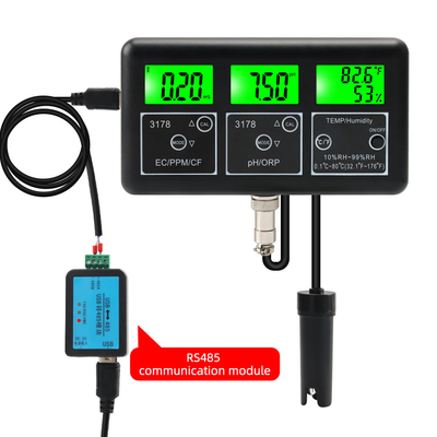 Professional Water Quality Monitoring System 7-in-1 RS485 Sensor with LCD