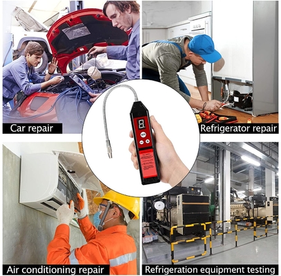 Freon Leak Detector With Flexible Probe And Audible Visual Alarm