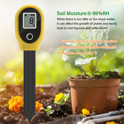 Convenient Soil Humidity Monitoring Device With Large LCD Screen And ABS Plastic Housing