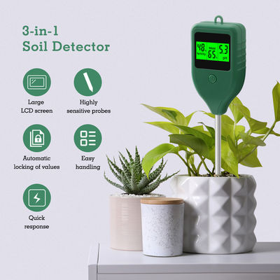 Three in one soil detector, pH acidity meter, soil moisture tester, flower and potted plant nutrient fertility meter