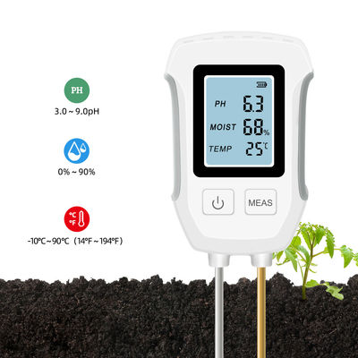 Soil Tester: 3-in-1 pH, Moisture & Temperature Meter for Healthy Plants
