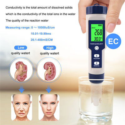 5 - in - 1 Water Quality Tester - pH/TDS/EC/Salinity/Temp Meter for Home, Aquarium & Lab
