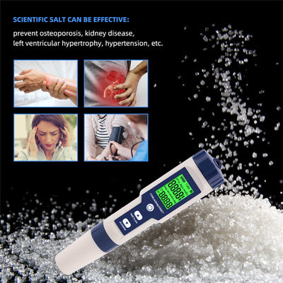 5 - in - 1 Water Quality Tester - pH/TDS/EC/Salinity/Temp Meter for Home, Aquarium & Lab
