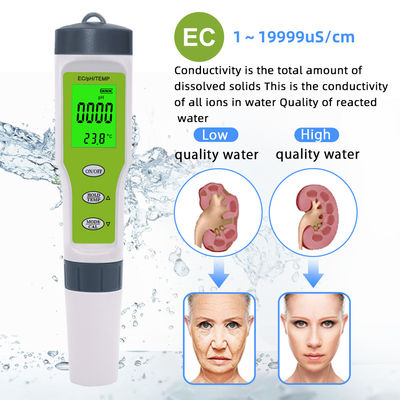 3 - in - 1 Water Quality Tester - pH/EC/Temp Meter with ATC for Home, Aquarium & Lab