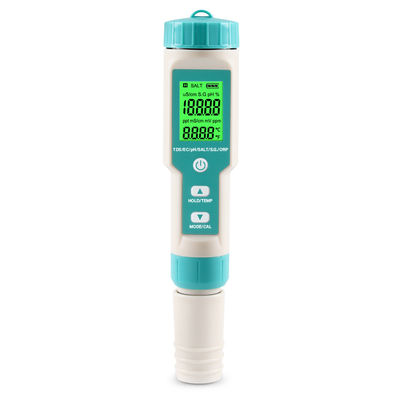 7 - in - 1 Water Quality Tester - EC/Salinity/TDS/Temp/pH/ORP/S.G Meter for Aquaculture, Home & Lab