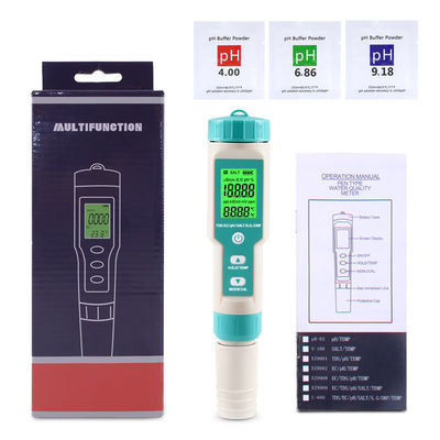 7 - in - 1 Water Quality Tester - EC/Salinity/TDS/Temp/pH/ORP/S.G Meter for Aquaculture, Home & Lab
