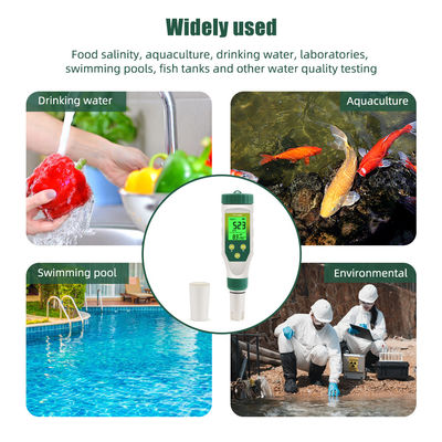 5 - in - 1 Water Quality Tester - pH/TDS/EC/Salinity/Temp Meter for Aquaculture, Drinking Water & Lab