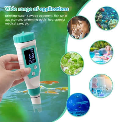 7 - in - 1 Water Quality Tester - FAC/pH/ORP/Salinity/TDS/EC/Temp Meter for Aquaculture, Home & Lab