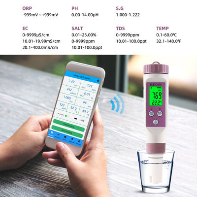 Smart 7 - in - 1 Bluetooth Water Quality Tester - pH/EC/TDS/ORP/Salt/S.G/Temp Meter for Home, Lab & Aquaculture