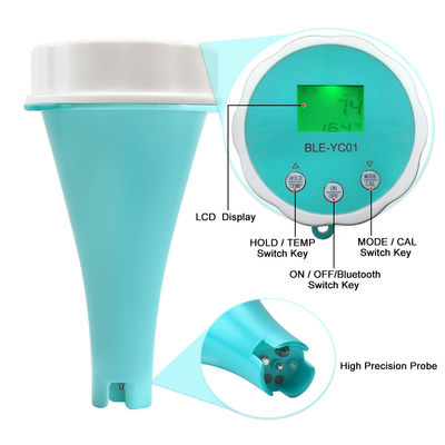 Smart Bluetooth Pool Water Tester - 6 - in - 1 pH/EC/TDS/ORP/CL/Temp Meter for Pool & Aquatic Venues